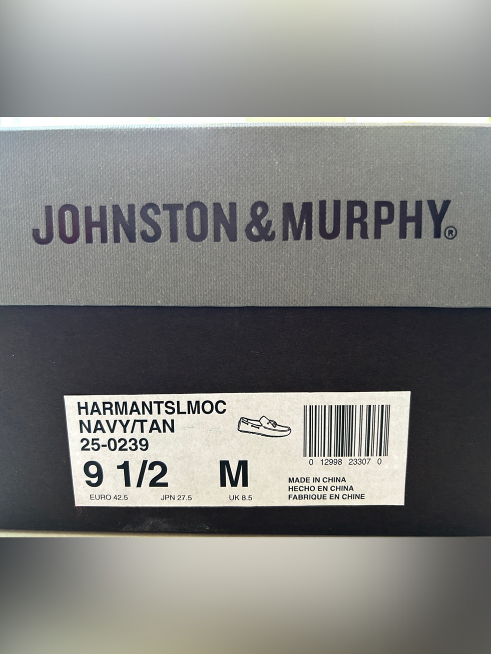 Johnston & Murphy Hartman. Navy Suede Tassel Driving Loafers Red & Cream Accent - Picture 2 of 7